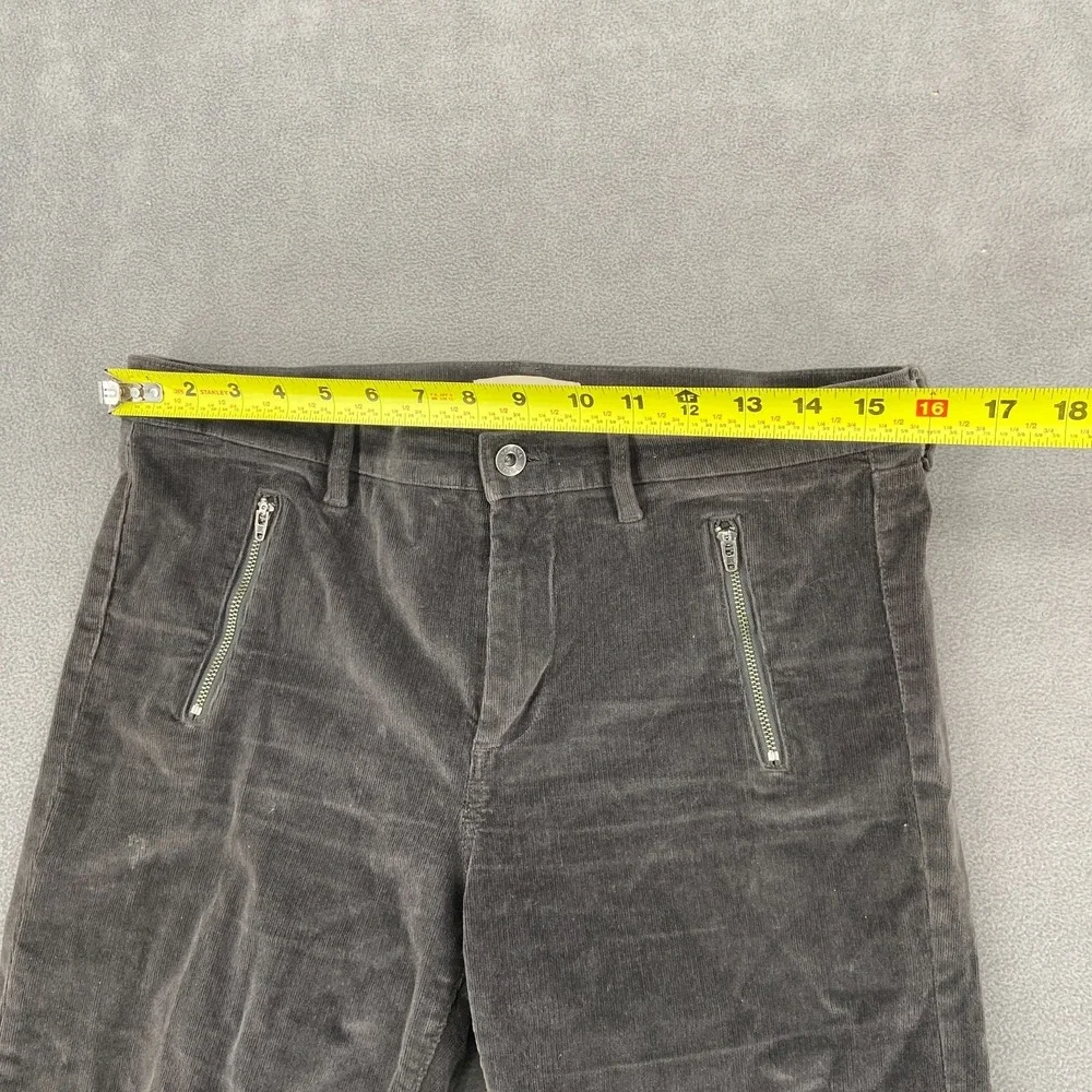 Banana Republic Pants Mens 31 Gray Corduroy Cotton Mid Rise Skinny Leg Ankle Zip